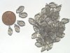 50 12x6mm Black Diamond Narrow Leaf